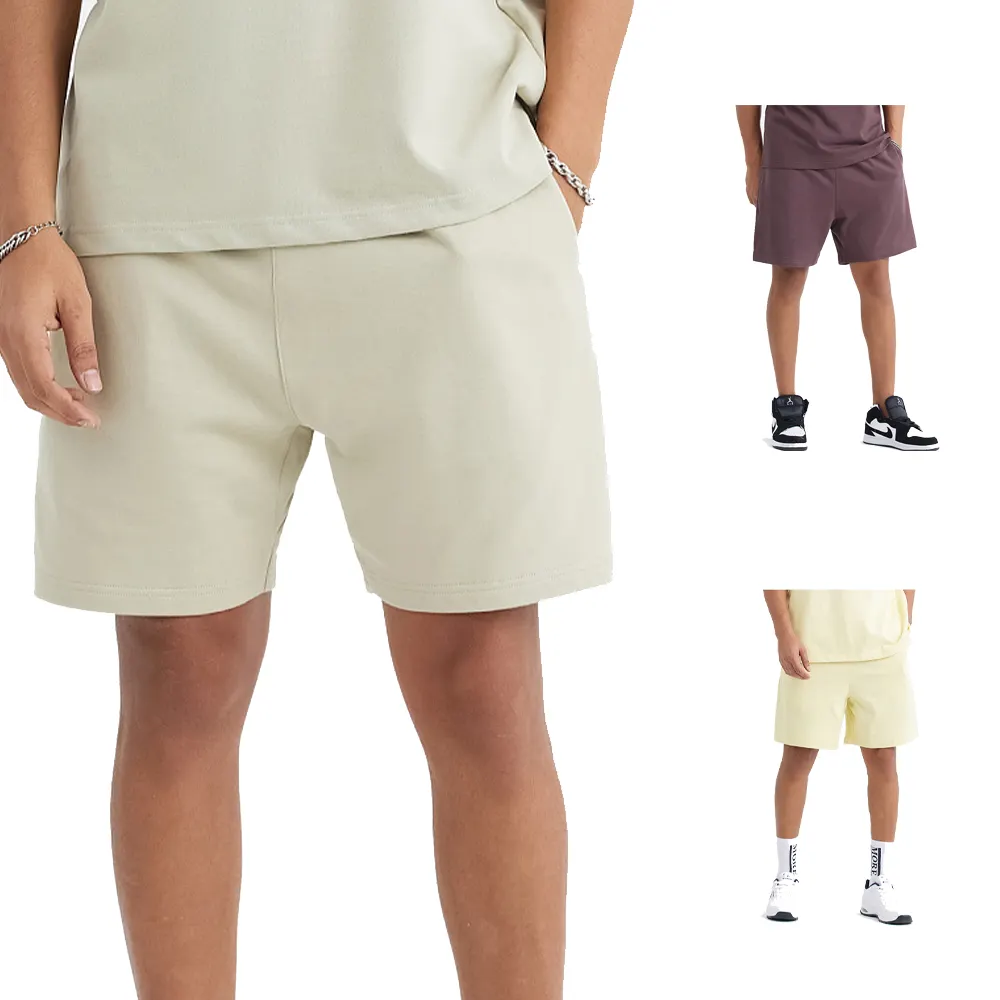 Pantaloncini con coulisse di lusso da uomo con LOGO personalizzato di marca street swear di cotone francese di spugna di spessore Casual da uomo