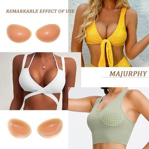 Inserti Adesivi in Silicone a Base Vegetale <span class=keywords><strong>per</strong></span> Reggiseno Push-up Invisibile, Compatibili con Costumi da Bagno a Triangolo - Product Image 2