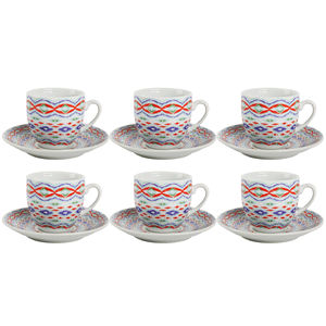 ENSEMBLE DE 6 TASSES À CAFÉ ET SOUCHEURES EN PORCELAINE ZAIRA3 - Product Image 1