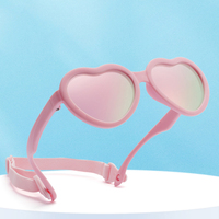 New Children's Sunshade Male Female Baby Creative Glasses Love Soft Silicone Fashion Baby TAC Polarized Sunglasses 2026