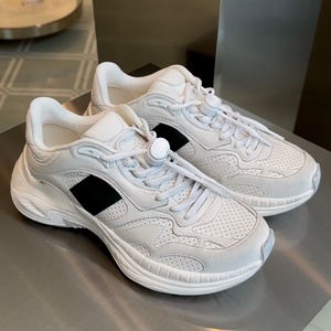 Famous Brand Classic White Lace-up Sports <b>Shoes</b> Original Logo Genuine Leather Mesh Upper Breathable Cushioning Versatile Casual - Product Image 3