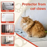 Protection de meubles anti-griffes pour chat, autocollante, personnalisée, durable, transparente d'un seul côté, protection de canapé contre les griffes de chat