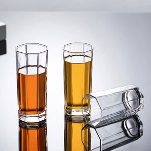 Vasos de Cerveza Octogonales Simples de Vidrio Transparente de 190, 200, 230 y 270 ml - Product Image 2