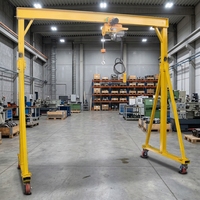 Grúa Pórtico Portátil de 5 Toneladas, Sistema de Elevación Móvil para Manejo de Materiales en Almacenes y Fábricas