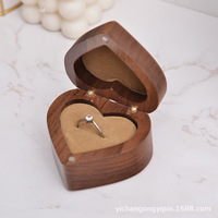 Nouvelle mode Portable Mini boîte de rangement de bijoux petit étui de voyage en bois pour bagues et boucles d'oreilles accessoire pour panneaux muraux et artisanat en bois