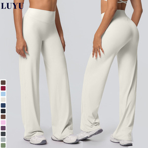 Nouveau pantalon de sport pour femme en nylon double brossé, coupe large, taille haute, effet push-up, pour la <span class=keywords><strong>gym</strong></span> - Product Image 1