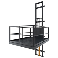 Monte-charge vertical hydraulique personnalisé pour entrepôt, cargo électrique, télécommande, acier Q235, charge de 1 tonne, élévation de 16 m, 4-6 m/min