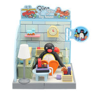 Mainan Blind Box Kit Bangunan Street View Ruang Bermain Penguin Lucu & Mainan Kapsul Kawaii Boneka Bola Kapsul Hadiah Dengan Ukuran 100-120mm