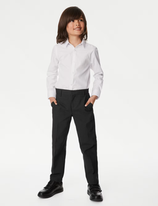 Pantalons d'école pour garçons ISO, coupe droite, personnalisables, noirs, coupe slim, uniforme scolaire pour enfants, vente en gros - Product Image 3