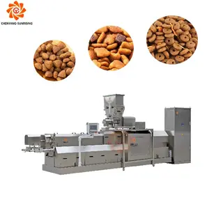 Factory dry dog pet food making machine extruder equipment processing plant production line suppliers