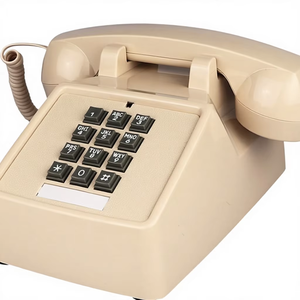 Téléphone Classique Rétro en Bois avec Sonnette Mécanique en Métal, Téléphone Filaire <span class=keywords><strong>Fixe</strong></span> de Style Américain - Product Image 2