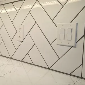Weiße kunststoff-dekoration 1 gang schalter auslass wandplatte panel abdeckplatte