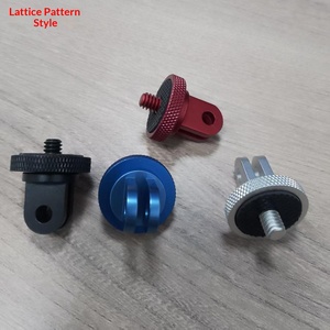Adaptateur en alliage d'aluminium CNC, vis de montage pour trépied en aluminium 1/<span class=keywords><strong>4</strong></span> pouces pour <span class=keywords><strong>Go</strong></span> <span class=keywords><strong>Pro</strong></span> <span class=keywords><strong>Hero</strong></span> 6 5 <span class=keywords><strong>4</strong></span> 3+ Xiaomi YI 4K II SJCAM SJ5000 SJ4000 - Product Image 2