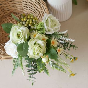 CallaFloral Fleurs Artificielles Mixtes Rose Peintes à la Main en Mousse Plastique et Tissu pour Mariage, Décoration Murale et Bouquet - Product Image 2