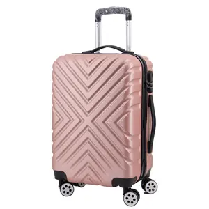 China supplier ABS hard suitcase on wheels Luggage trolley bags Custom luggage