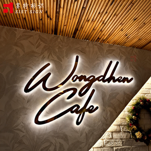 Letreros para Puertas de Baño, Letras Iluminadas LED 3D Personalizadas, Letreros Luminosos Grandes Tipo Marquesina para Automóviles, Interiores, Bronce, Conmemorativos - Product Image 1