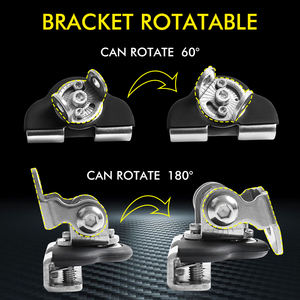 Auto parte de aço Inoxidável Capô Levou Trabalho barra de <span class=keywords><strong>Luz</strong></span> Suporte de Montagem Braçadeira Titular Para 4x4 Offroad SUV Boat Truck <span class=keywords><strong>Car</strong></span> Universal - Product Image 4
