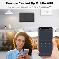 Interrupteur intelligent US avec télécommande Wi-Fi, interrupteur à panneau physique intelligent, prend en charge la commande vocale Alexa