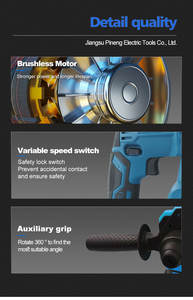 가정용 파워 해머 드릴용 21V 브러시리스 전기 해머 충전식 다기능 임팩트 드릴링 도구 - Product Image 6