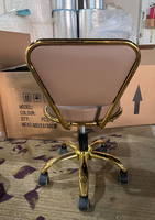 Chaise pivotante moderne imperméable en PU facile à ranger, confortable, avec cadre en acier inoxydable pour bureau, hôtel, salon, clinique, bureau, côté table
