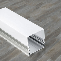 Bande lumineuse LED personnalisée Profilé d'extrusion en aluminium Monté en surface Canal LED carré en alliage d'aluminium durable