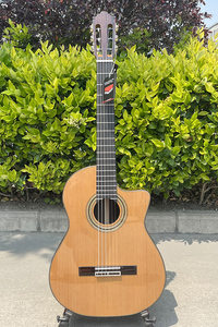 Aiersi Brand High Quality Wholesale All Solid Cedar <b>Top</b> High Gloss Cutaway Classic Guitar for Music Lovers - Product Image 2
