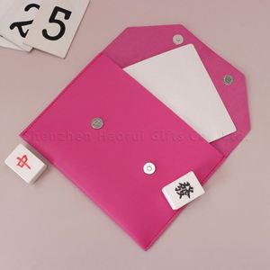 RTS PU Leather Mahjong Card Clutch Holder Pouch Gaming Accessories Protective Cover Case Magnetic Closure Durable Welcome <b>Gifts</b> - Product Image 2