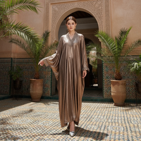 Robe traditionnelle musulmane pour femmes, Thobe Thawb, robe Dubaï, hiver, respirante, style vintage, polyester, longueur cheville, manches longues