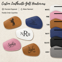 Couvre-chef de club de golf en similicuir Laserable Couvre-chef en fer de golf durable Accessoires de sport de plein air pratiques