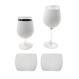 Sublimazione bianco di vino del neoprene kozzies bicchiere di vino sacchetto di natale di vetro di vino spazi vuoti di copertura - Product Image 2
