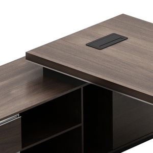 High-End Luxury Large MDF Wooden Executive Office <b>Desk</b> L-Shape CEO Boss Table Modern Home/Workstation Furniture - Product Image 6