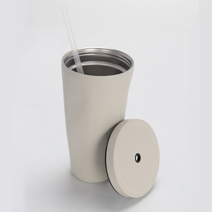 Stainless Steel Tumbler 24Oz Double Wall With Straw For Travel And Coffee - Product Image 4