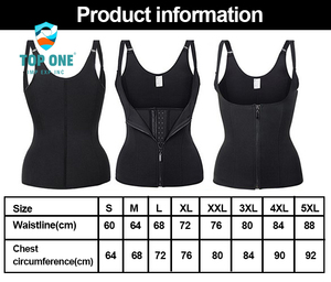 Top One, entrenador de cintura ajustable para mujer, corsé corporal con Control de cremallera, moldeador de cintura adelgazante con etiqueta privada para mujer - Product Image 5