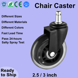 Roda Kursi Kantor 3In Meeting Game, Roda Pengganti PU Transparan untuk Lantai Kayu Keras, Perabotan Senyap, Pembersih Furnitur - Product Image 1