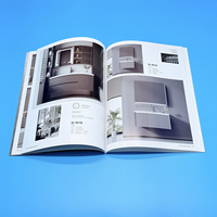 Brochures sanitaires personnalisables, reliure parfaite, estampage à chaud/gaufrage, papier, tailles personnalisées pour accessoires de salle de bain