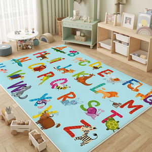 Alfombra de juego infantil esponjosa para dormitorio, alfombra alfanumérica inglesa, alfombrilla para suelo, alfombras personalizadas con impresión 3D - Product Image 4