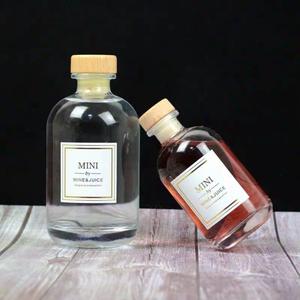 Conteneur de <span class=keywords><strong>cidre</strong></span> rond fait maison 100ml 250ml 500ml 375ml bouteille en verre de boisson de vin de Fruit mignon avec <span class=keywords><strong>bouchon</strong></span> en liège synthétique - Product Image 5