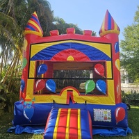 Maison de rebond gonflable à thème de ballon coloré, grand château videur sautant pour les événements de fête et de carnaval intérieurs en plein air pour enfants