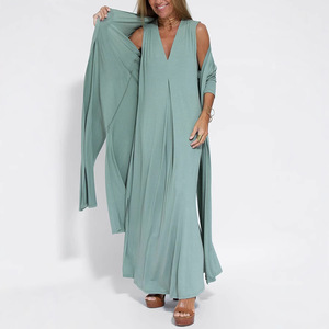 Dames Oversized Tops <span class=keywords><strong>Blouse</strong></span> Vintage Lange Linnen Shirts Casual Cowl Hals Lange Mouw Asymmetrische Zoom Party Blusas Shirt Maxidresses - Product Image 1