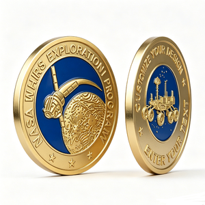 เหรียญที่ระลึก Custom Space Rover Challenge Coin ผลิตจากโลหะผสมสังกะสี งานหล่อแบบ Die Cast ของสะสมด้านอวกาศ ข้อความส่วนตัว ความรัก ภารกิจอวกาศ ของที่ระลึก - Product Image 6