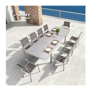Outdoor Sets Table Outdoor Plastic Table Set Garden Furniture Anti-Worm Sling Outdoor Dining Sets With Plastic Wood Table Top