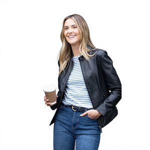 Customizable <b>Women's</b> Wholesale Fashion <b>Women</b> <b>Leather</b> <b>Jacket</b> Fashion <b>Women</b> Pu <b>Leather</b> <b>Jacket</b> High Quality <b>Leather</b> <b>Jacket</b> - Product Image 1