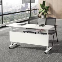 Mesa de Entrenamiento Móvil Moderna con Ruedas, Escritorio Modular para Espacio de Trabajo Colaborativo para Oficina