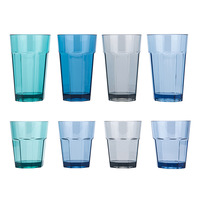 Gobelets à glace réutilisables de 12 oz, gobelets en plastique pour l'eau, gobelets en plastique rigide, gobelets à dessert en plastique transparent