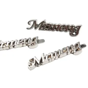 Metal Silver Custom Letters Logo Kleding Platen Tags Labels Voor Handtassen