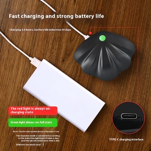 현대 스마트 LED 충전식 벽 램프 1 램프 <span class=keywords><strong>3</strong></span> 색 인체 모션 센서 야간 조명 홈 오피스 자기 유도 - Product Image 5