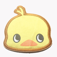 Patchs thermocollants personnalisés en forme de canard en tissu satiné pour impression numérique, transfert thermique et broderie, pour chaussures, chapeaux, sacs, marque AYMT