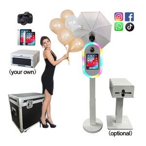 Le plus récent Ipad Photo Booth Shell Imprimante Stand Selfie Handheld Roamer 12.9 Ipad Photobooth Écran Lcd Avec Flight Case Pour Les Événements - Product Image 1