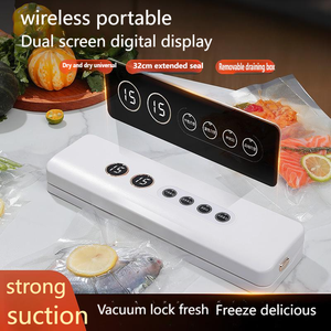 Machine de mise sous vide alimentaire portable sans fil rechargeable par USB, étanche, avec double écran numérique, pour usage domestique - Product Image 2