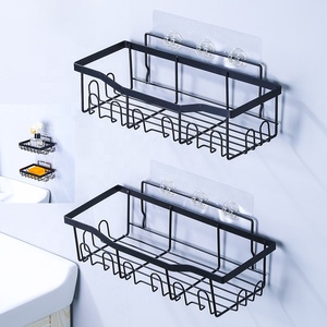 Étagère de Douche Murale en Métal Auto-Adhésive Noire Écologique Moderne pour Rangement de Salle de Bain – Bienvenue - Product Image 5